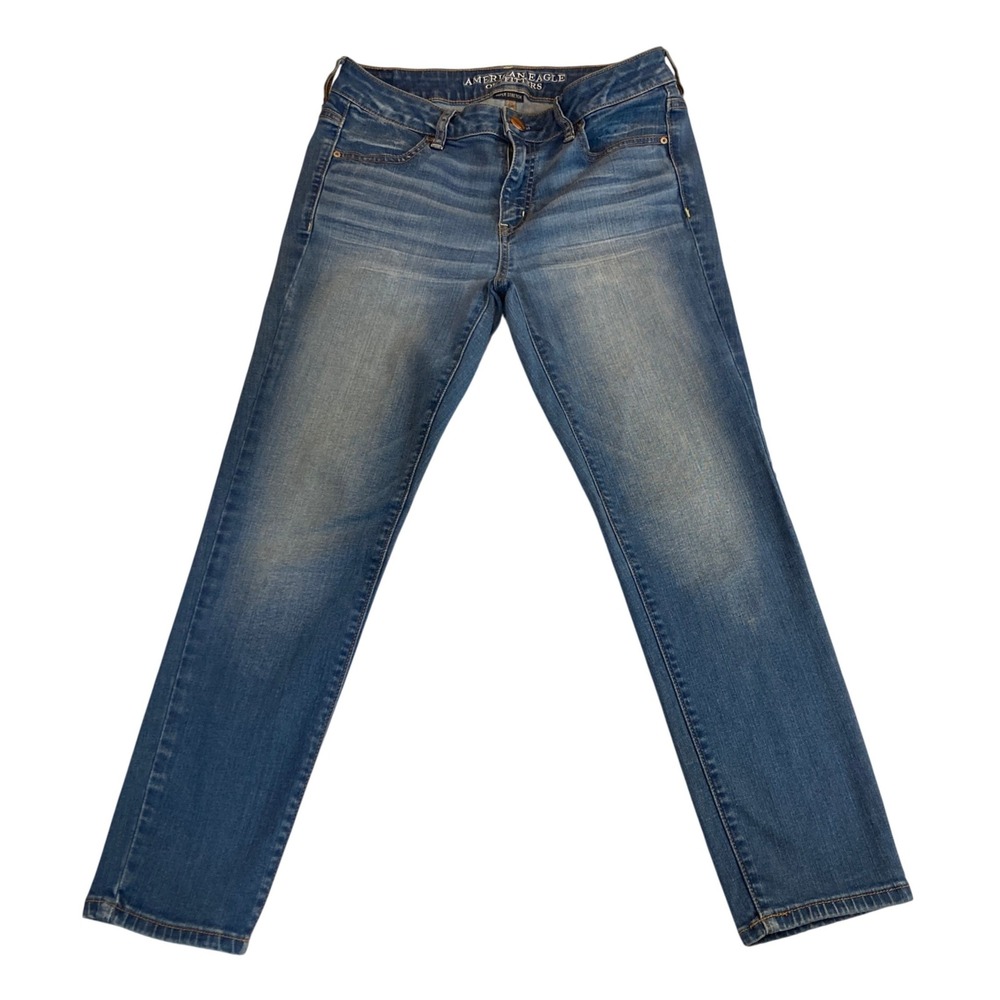 American Eagle Super Stretch Jegging Ankle Jeans Size 6 Regular Blue Medium Wash